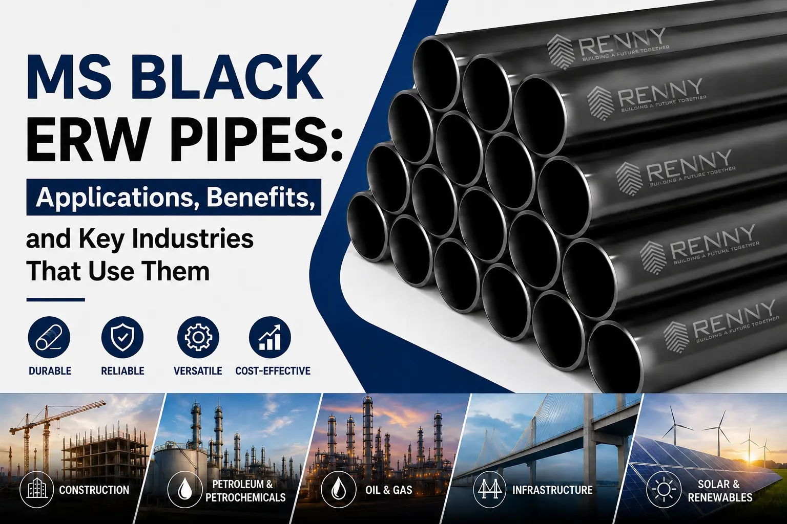 MS Black ERW Pipes: Applications, Benefits, and Key Industries That Use Them